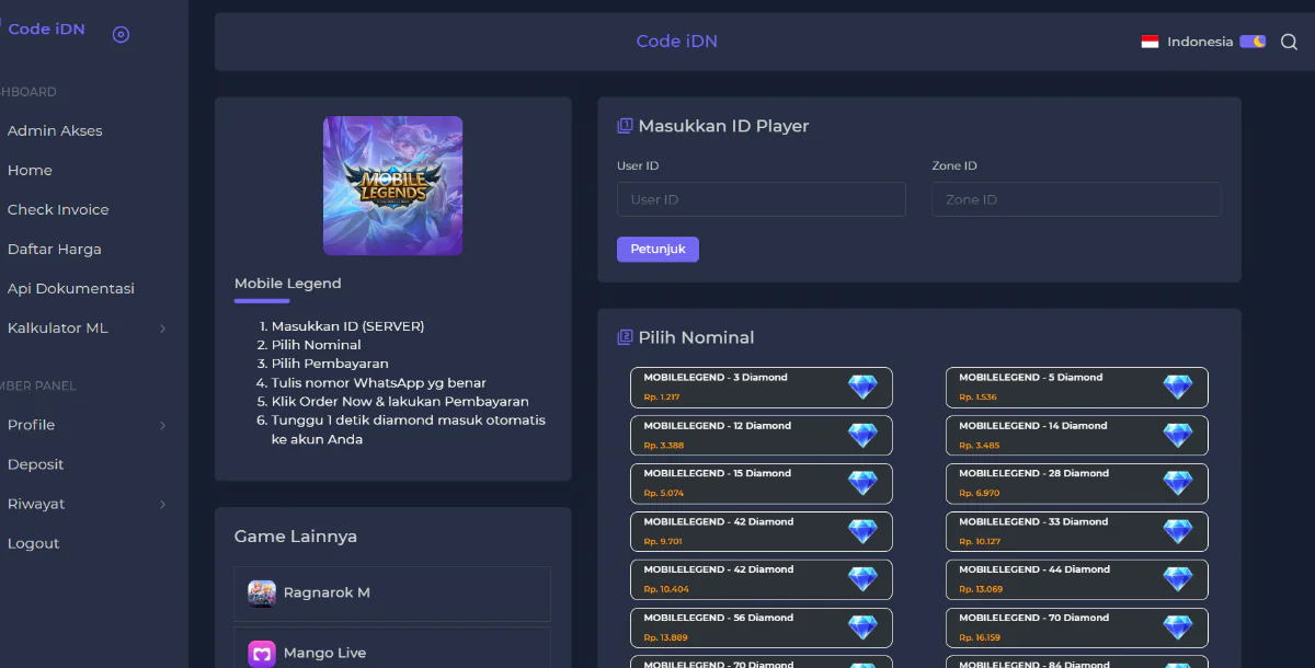 Script Web Top Up Games Otomatis V3 Gratis